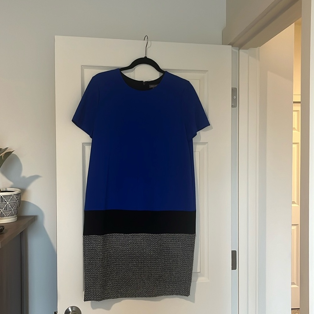 Vince Camuto, size 8, blue dress. Barely worn, so good condition.